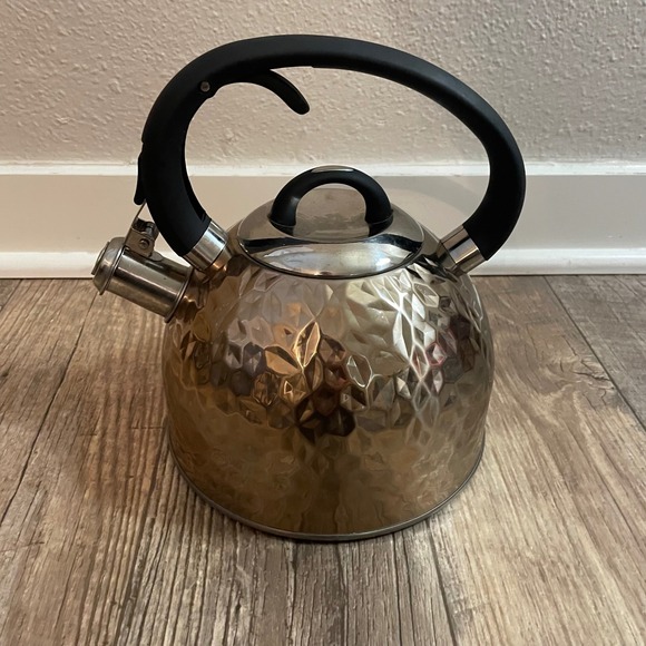 Haus Roland Other - Haus Roland Copper Tone Hammered Stainless Steel Tea Kettle Induction